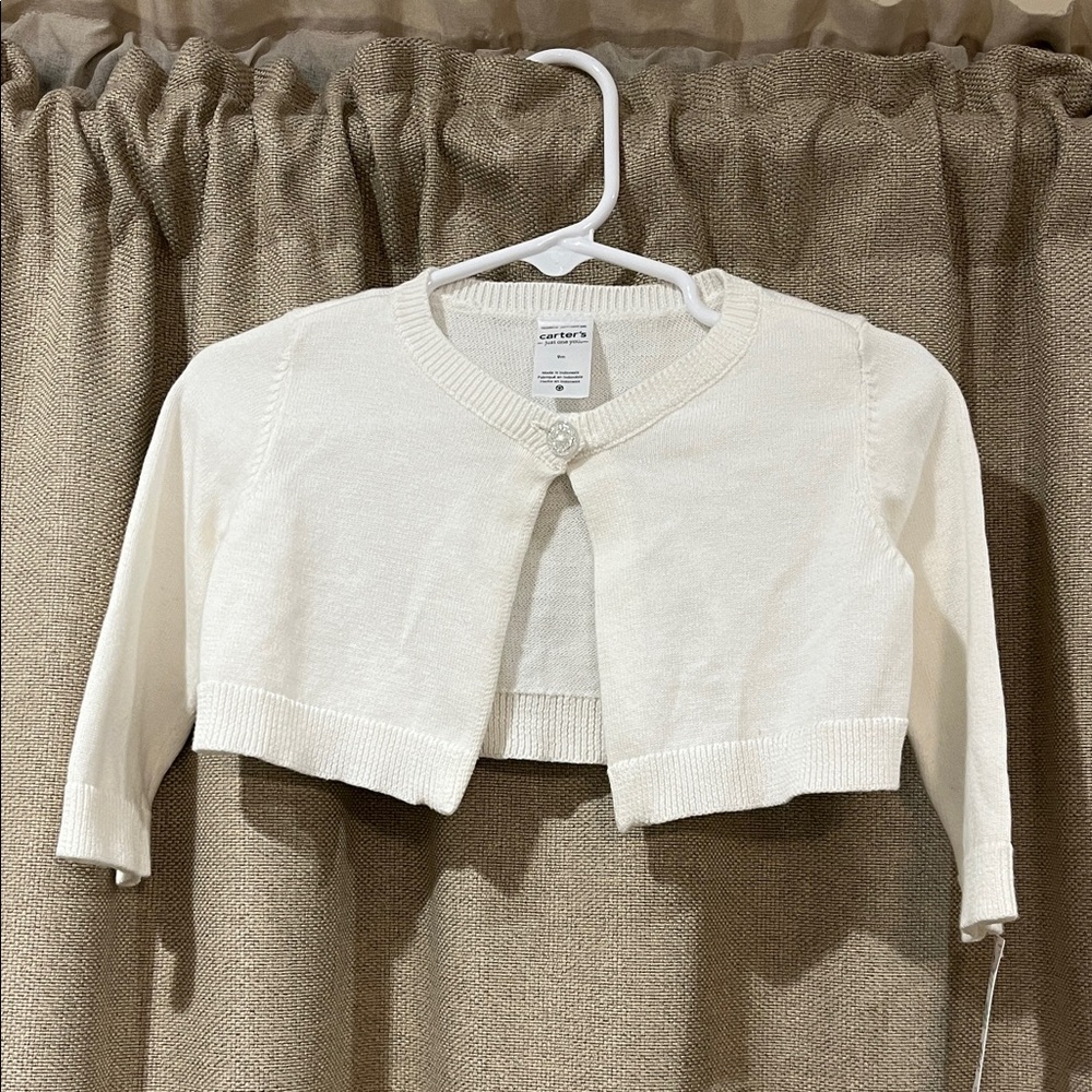 NWT White Cropped Cardigan